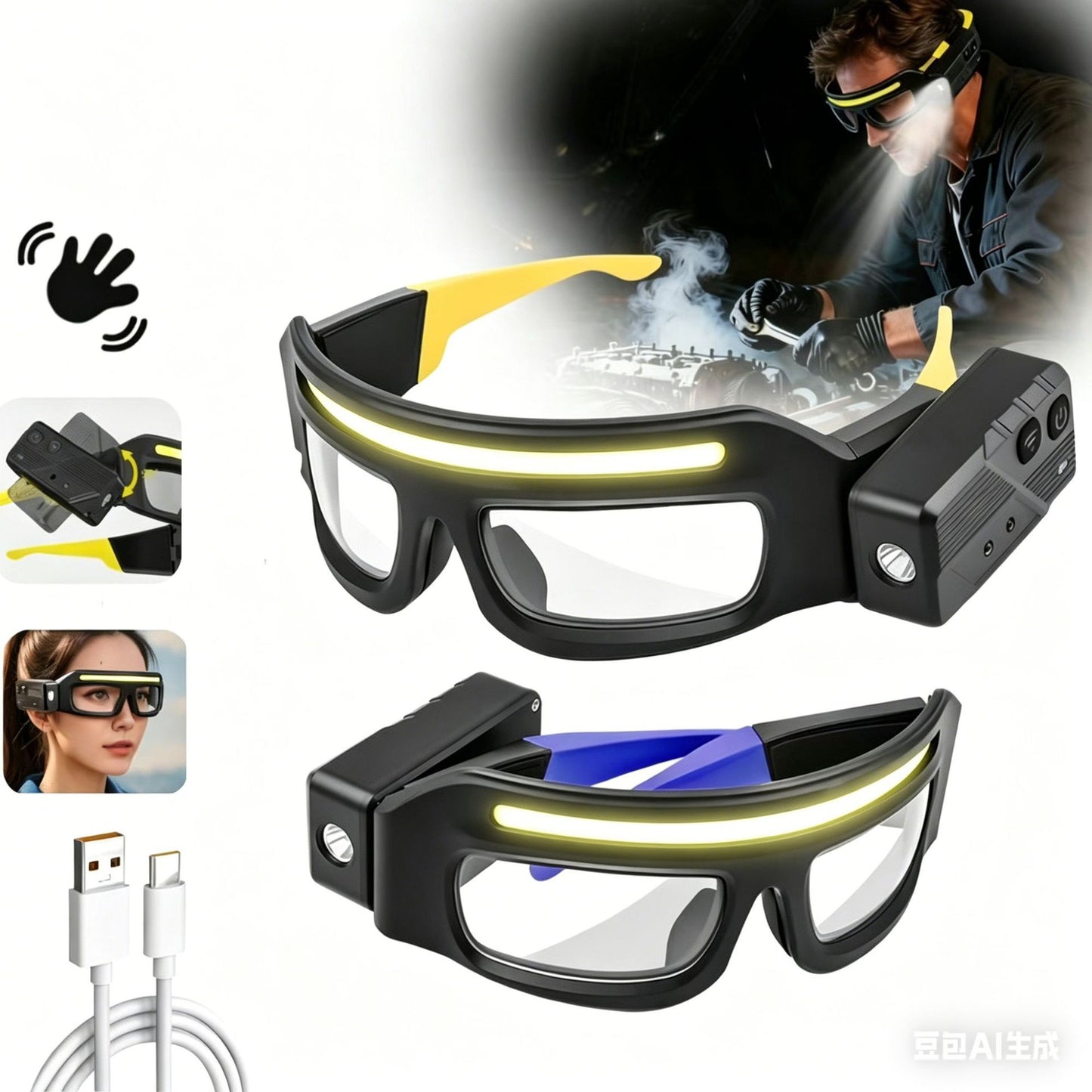 Nightsmith Beam Motion-Sensor LED Work Glasses